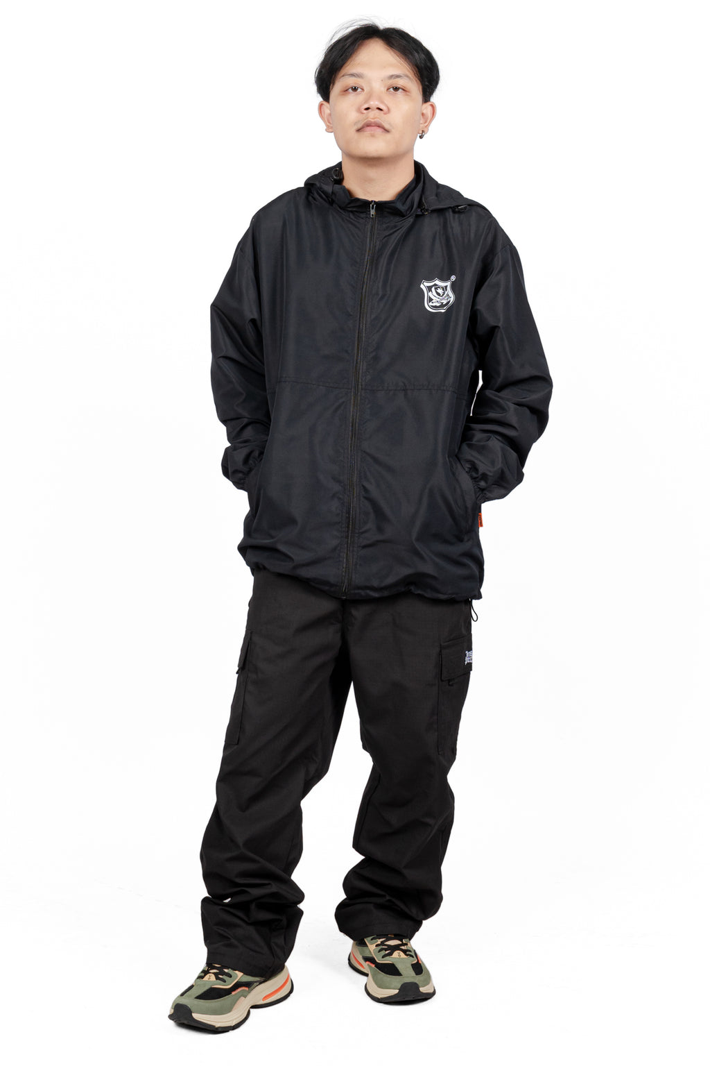 Inspired27 - Jacket Windbreaker Extrude Foldable | Black