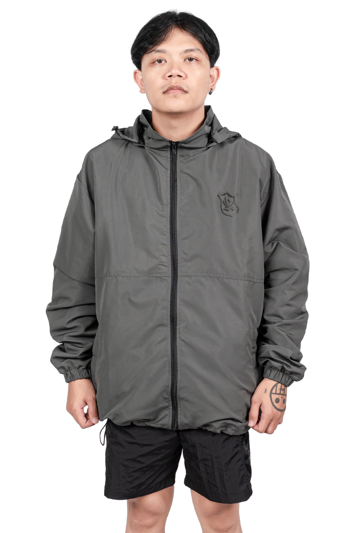 Inspired27 - Jacket Windbreaker Extrude Foldable | Dark Grey