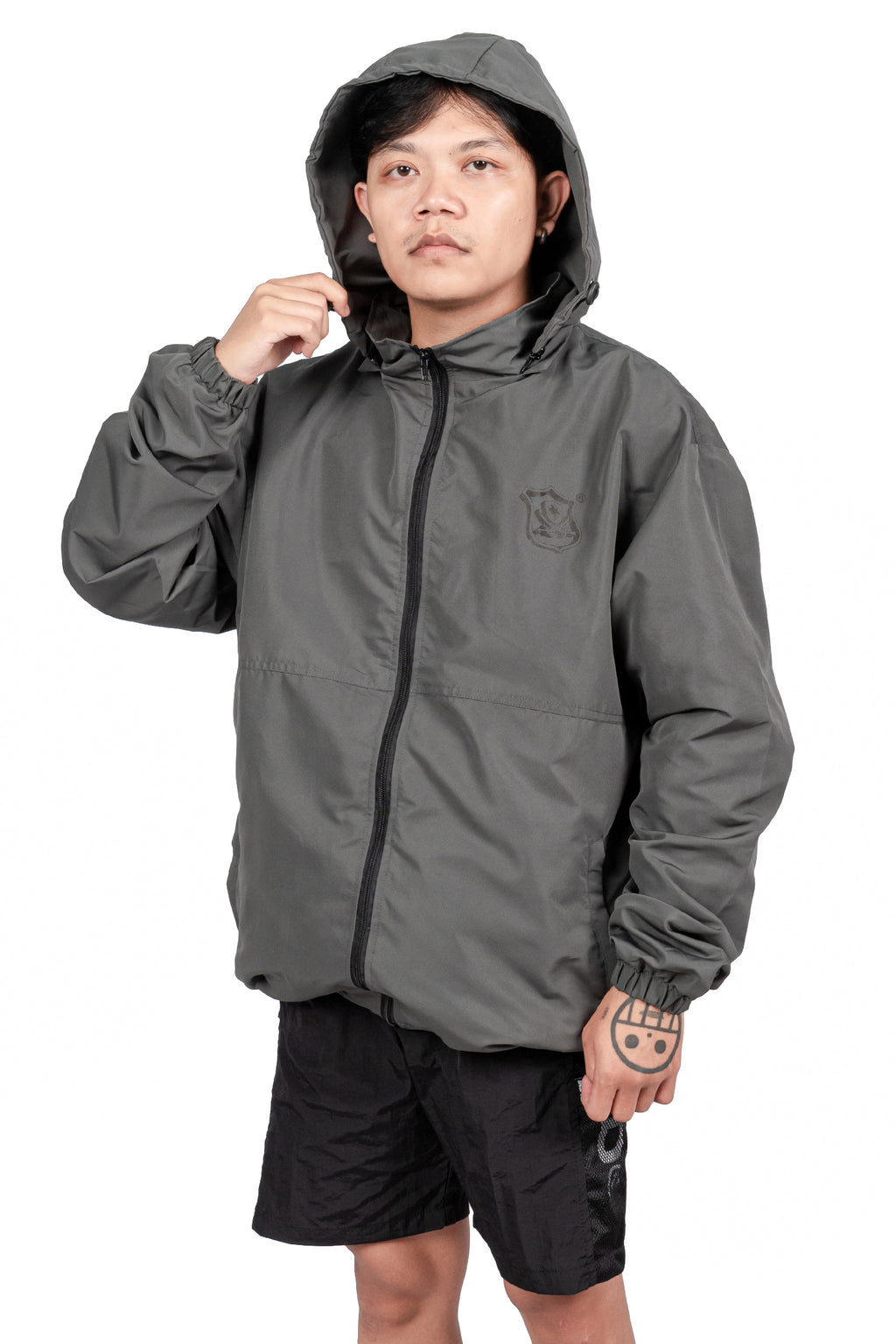 Inspired27 - Jacket Windbreaker Extrude Foldable | Dark Grey