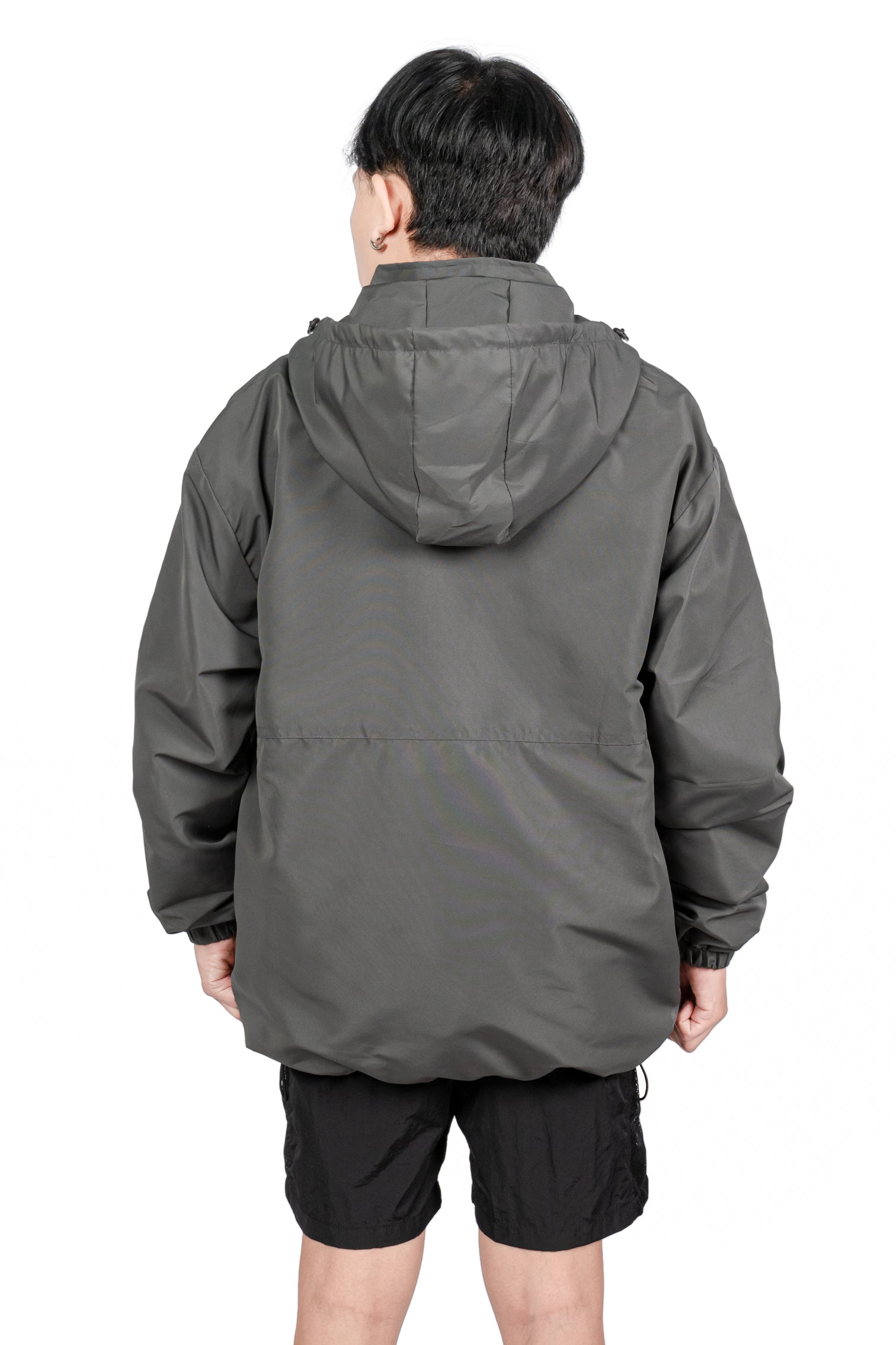 Inspired27 - Jacket Windbreaker Extrude Foldable | Dark Grey