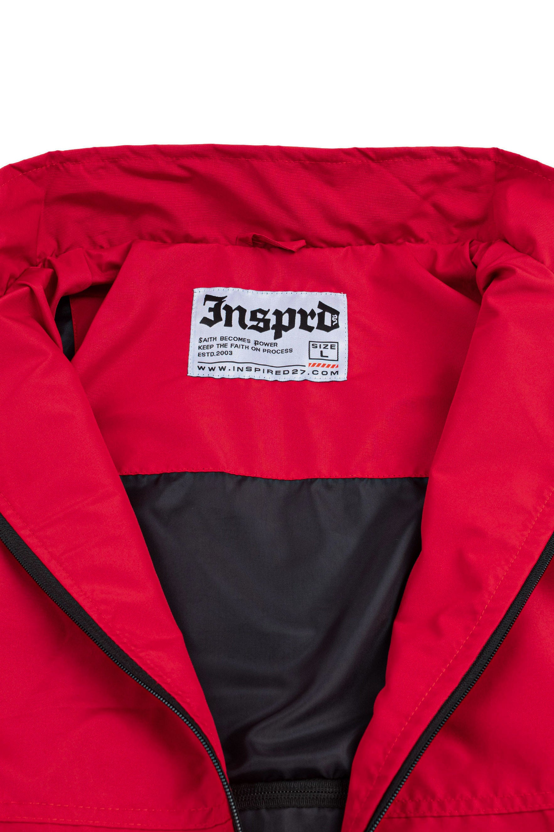 Inspired27 - Jacket Windbreaker Extrude Foldable | Red