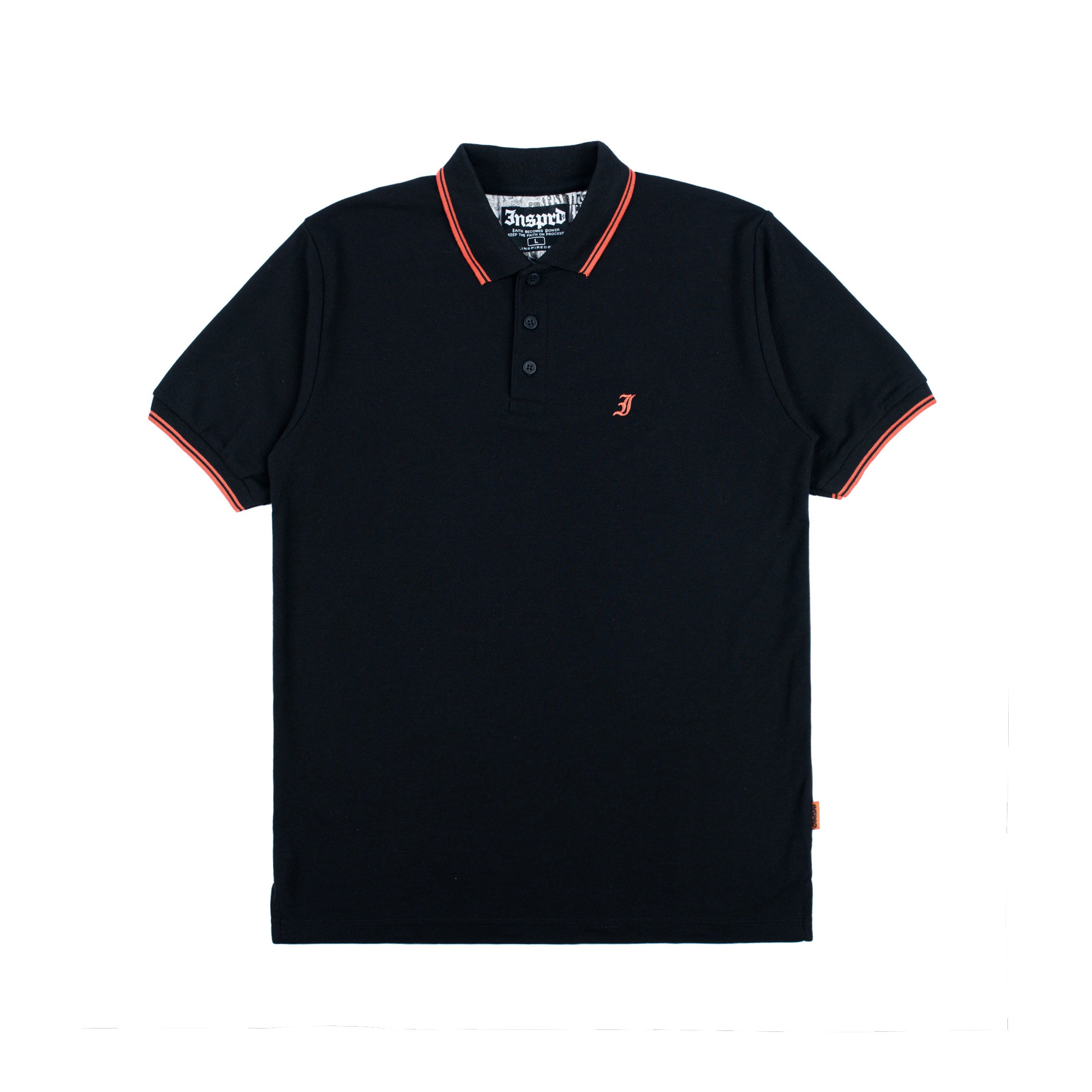 Inspired27 Polo Shirt - Root PL Stripe Or | Black