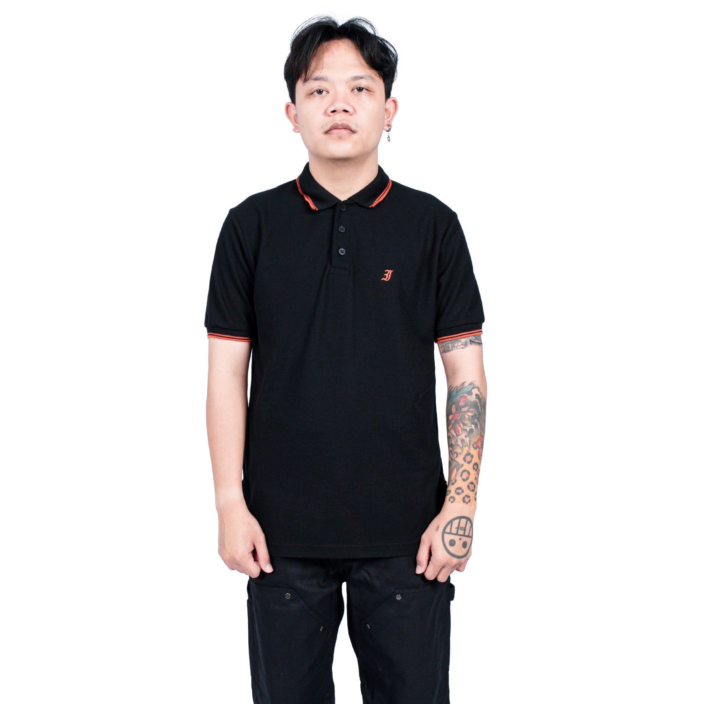 Inspired27 Polo Shirt - Root PL Stripe Or | Black