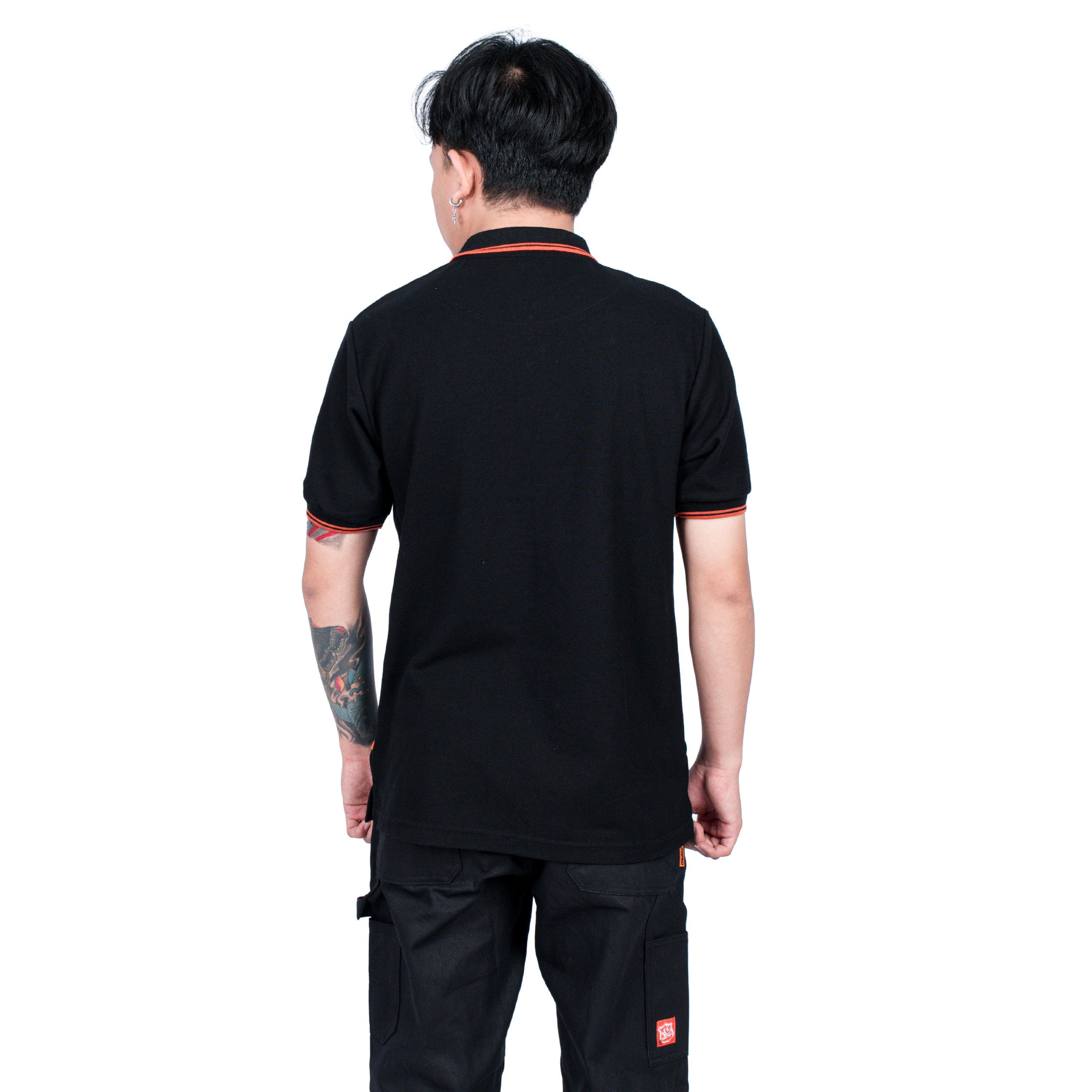 Inspired27 Polo Shirt - Root PL Stripe Or | Black